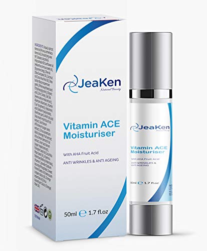 CREMA HIDRATANTE FACIAL MUJER Y HOMBRES - Crema Piel Mixta Mejorado Con Vitaminas A,C,E, Ácido Hialurónico Y Ácidos Frutos AHA - Crema Antiarrugas Sin Parabenos - Crema Anti edad Botella de 50ml