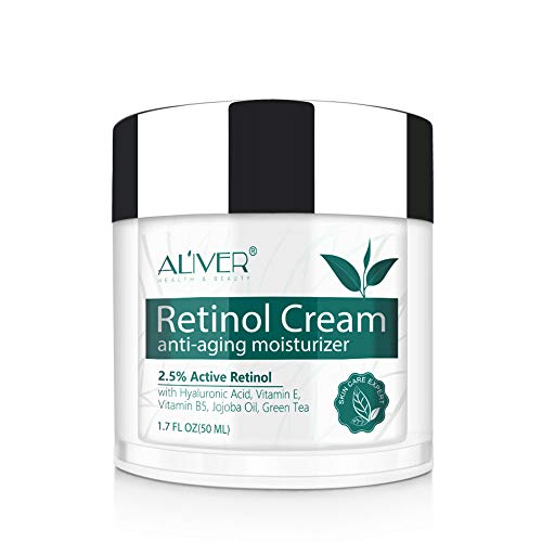 Crema hidratante milagrosa de retinol para la cara: con retinol, ¨¢cido hialur¨®nico, vitamina E y t¨¦ verde. La mejor crema hidratante d¨ªa y noche.