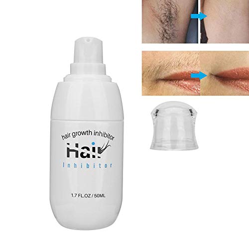 Crema Hidratante para la Piel con Inhibidor del Crecimiento del Cabello Suave Crecimiento Lento del Cabello Crema para Eliminar el Vello de la Axila Pierna y Bikini 50ml(50ml)
