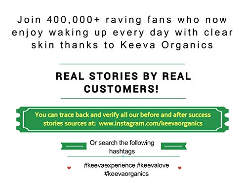Crema Organica Anti Acne Keeva Organics Tratamiento Anti Acne con Acido Salicilico y Arbol de Té, Reduce Espinillas, Puntos negros y granos.