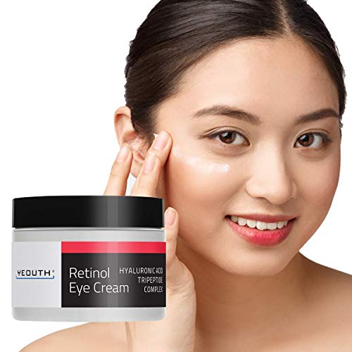 Crema para los ojos con Retinol 2.5% YEOUTH, ácido hialurónico, cafeína, té verde, antiarrugas.