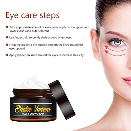 Crema Para Ojos De Veneno De Serpiente,Crema Antienvejecimiento Para Ojos De Veneno Serpiente,Cremas Tratamiento Múltiple Para Hidratar,Reducir Las Ojeras Hinchazón Las Bolsas Ojos Para Mujeres 30 Ml