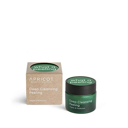 Crema para peeling facial Deep Cleansing Peeling APRICOT 50 ml - ingredientes lujosos, ácido hialurónico y extracto de algas, cuidado vegano para una piel lisa