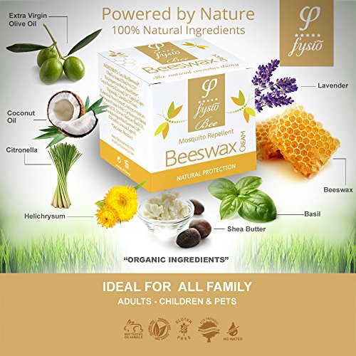 Crema Repelente Mosquitos - Repelente de Insectos para Bebés - Con Cera de Abeja Orgánica, Aceite de Oliva Virgen Extra y Aceites Esenciales - 50ml - Sin DEET - Adecuado para niños y bebés