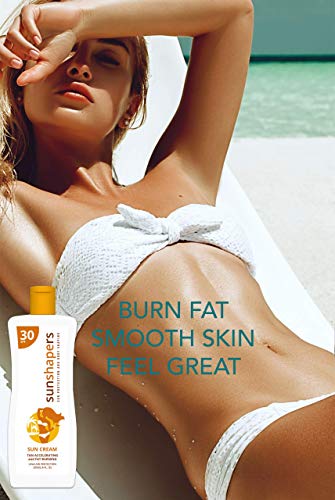 Crema solar quema grasas - SUNSHAPERS | La primera linea solar con acción de pérdida de peso termogénica | Anti celulítica | Acelerador del bronceado | SPF30 | 200ml