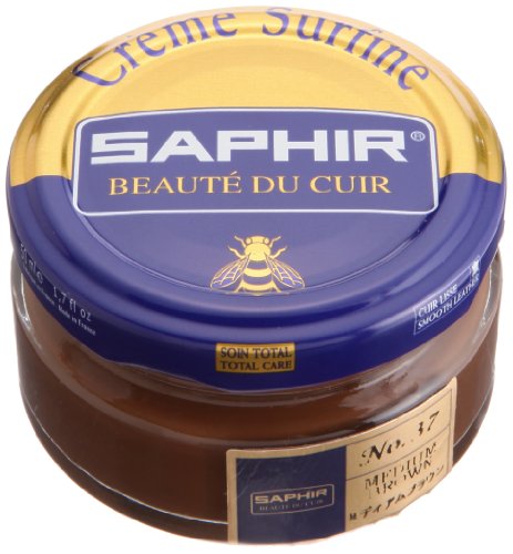 Crème Surfine, de la marca Saphir, para abrillantar zapatos, 50 ml (37) MEDIUM BROWN