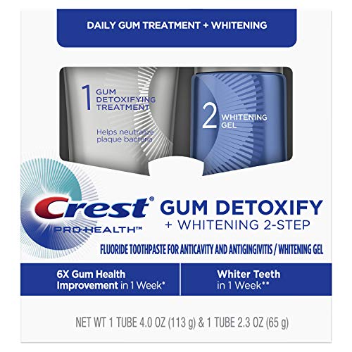 Crest Gum Detoxify + Whitening 2 Step Toothpaste, 4.0 oz and 2.3 oz
