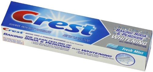 Crest Pasta de dientes de menta fresca (bicarbonato de sodio y blanqueamiento de peróxido con protección contra el sarro) 230G (8,2 Oz)