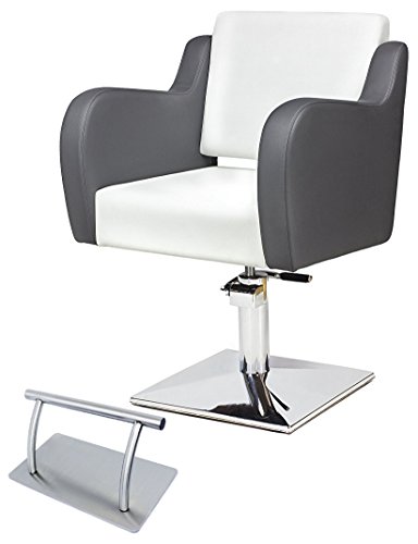 Crisnails Apoyapiés Metálico Reposapies para Sillones de Peluquería Belleza Tatuaje 30*19*20 cm, Color Plateado