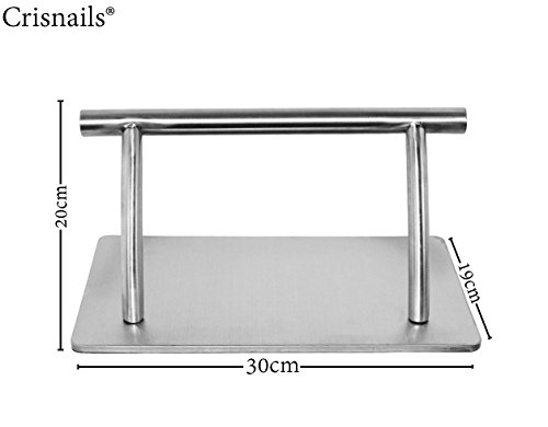 Crisnails Apoyapiés Metálico Reposapies para Sillones de Peluquería Belleza Tatuaje 30*19*20 cm, Color Plateado