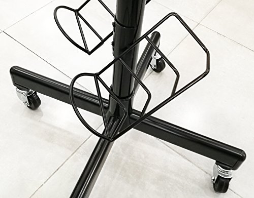 Crisnails® Carrito de Mantenimiento con Ruedas, Altura Regulable, para Peluquería, Barbería, Perfumería, Cosméticos, Salón, Tienda de Tatuaje, Manicura y Pedicura