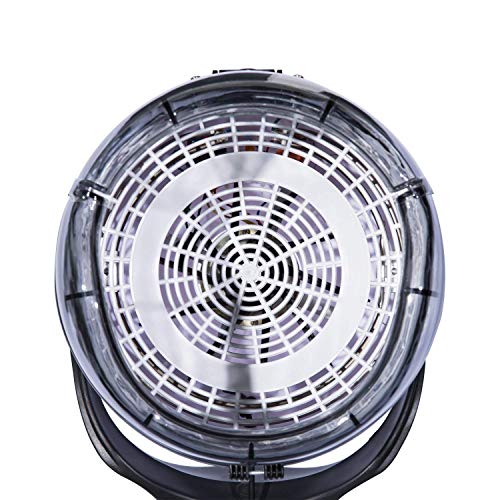 Crisnails® Secador de Casco, Procesador de Color Profesional para Peluquería y Salón, Temperatura Máxima a 75ºC, Altura Regulable, Móvil con Ruedas, Color Blanco, SC-CM07-BL