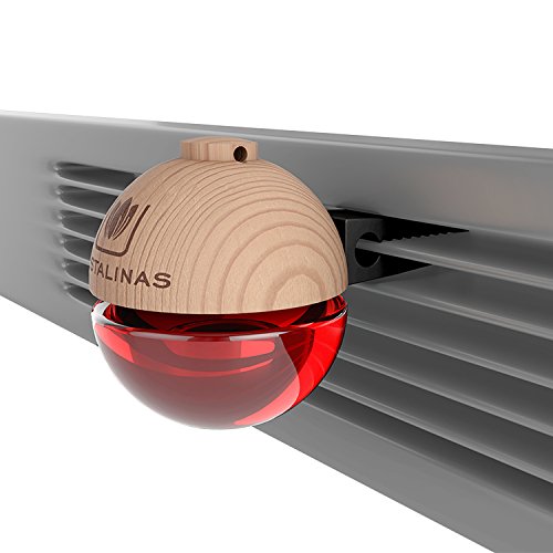 CRISTALINAS Pack Duo Coche Aroma Limpio, Cristal, Rojo, 4x3.7x15.5 cm, 2 Unidades