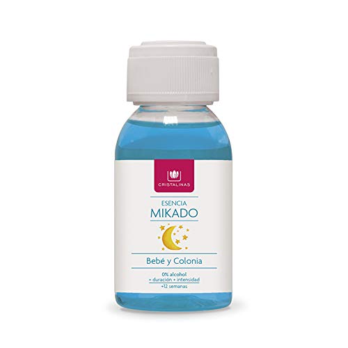 CRISTALINAS. Pack Recambio Natural Wood + Varillas Ratan. 0% Alcohol. Mas de 12 semanas de duración. 100ml. Aroma (Bebe y Colonia, 100 ml + Pack Varillas)
