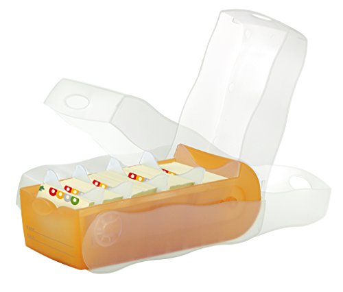 CROCO Lern-, Telefon- und Karteibox  A8 (orange/trans./klar.)