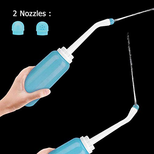 CROING-2 pcs Bidé portátil de 500 ml para Viajar con Bolsa - Mamá Peri Upside Down Bottle para el Cuidado posparto - Mom Washer para la recuperación y Limpieza perineal después del Nacimiento