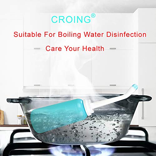 CROING-2 pcs Bidé portátil de 500 ml para Viajar con Bolsa - Mamá Peri Upside Down Bottle para el Cuidado posparto - Mom Washer para la recuperación y Limpieza perineal después del Nacimiento