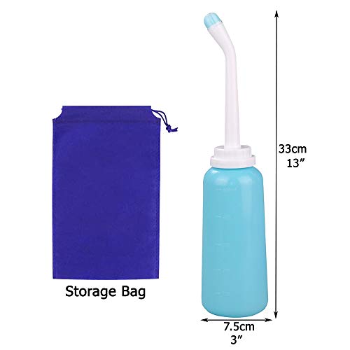 CROING-2 pcs Bidé portátil de 500 ml para Viajar con Bolsa - Mamá Peri Upside Down Bottle para el Cuidado posparto - Mom Washer para la recuperación y Limpieza perineal después del Nacimiento