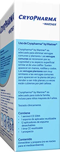 Cryopharma Tratamiento Anti Verrugas - Tratamiento para Quitar Verrugas Comunes y Plantares - Criogenización de verrugas - 50 ml