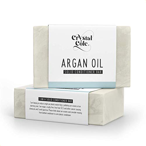 Crystal Cole – Champús en Barra/Acondicionadores en Barra - Vegano - 100% libre de plástico - orgánico natural (Aceite de Argán, Acondicionador)