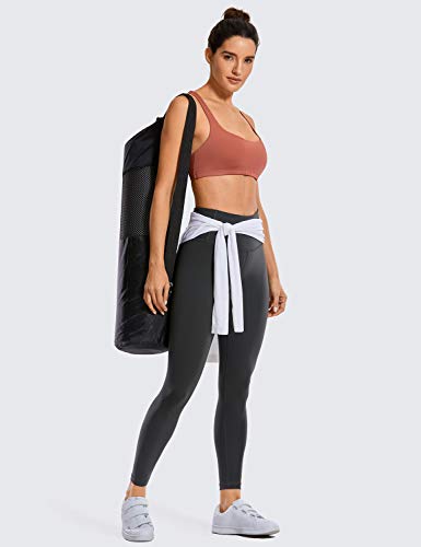 CRZ YOGA - Sujetador Deportivo Yoga Cruzados Espalda Sin Aros para Mujer Bronceador Rojo XS