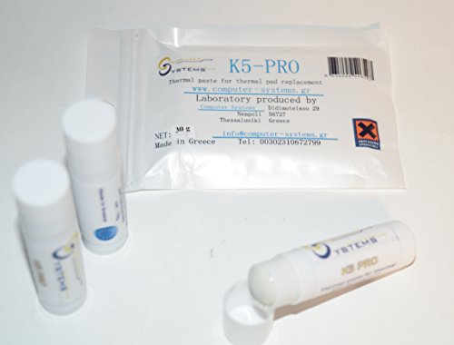 CS Labs K5 Pro Pasta térmica térmica Viscosa para reemplazo de Pastillas de 30 g (iPhone, iMac de Apple, Sony PS4 y PS3, Xbox, Acer Aspire etc)