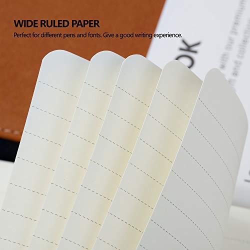 Cuaderno con Pen Loop - Lemome Thick Classic A5 Amplio Cuaderno de Escritura de Tapa dura Gobernado Regalos de Bolsillo + Separadores de Páginas, con Bandas, Grandes, 180 Páginas, 8.4 x 5.7 pulgadas