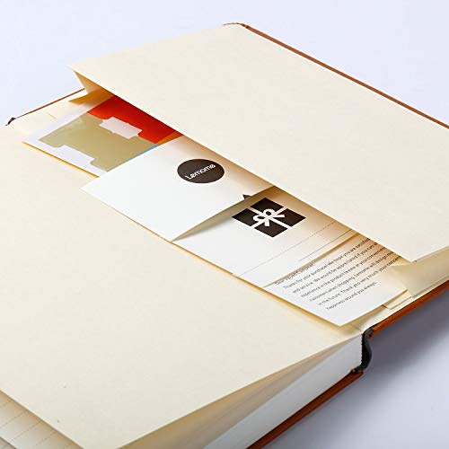 Cuaderno con Pen Loop - Lemome Thick Classic A5 Amplio Cuaderno de Escritura de Tapa dura Gobernado Regalos de Bolsillo + Separadores de Páginas, con Bandas, Grandes, 180 Páginas, 8.4 x 5.7 pulgadas