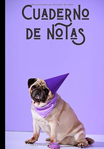 Cuaderno de notas: Cuaderno bonito y colorido - adorable perrito - regalo ideal para los amantes de los dogos - pug| 100 páginas en formato de 7*10 pulgadas