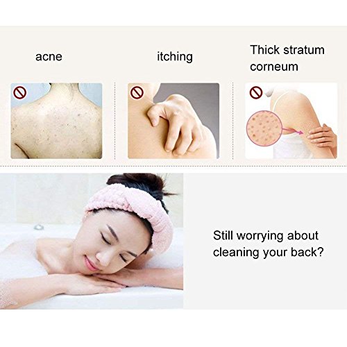 Cuerpo Cepillo, Cepillo Espalda Ducha, Suave Natural Cerdas Cepillo y Desmontable Mango Largo, Limpiar Espalda y Euerpo, Exfoliación, Masajee, SPA, Anti celulitis, Obtener Piel Suave