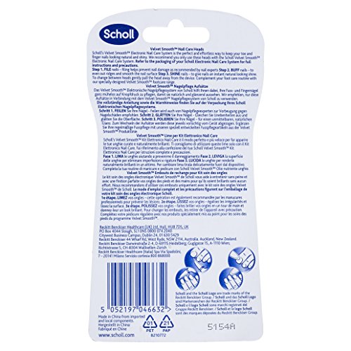 Cuidado de uñas Scholl Velvet Smooth, sistema de repuestos.