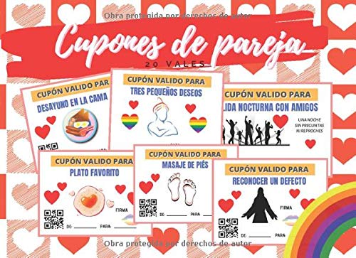 CUPONES DE PAREJA: TALÓN DE VALES CANJEABLES (DESAYUNO EN CAMA, MASAJES, BAÑO EN PAREJA...) | REGALO ROMÁNTICO Y ORIGINAL PARA TU PAREJA GAY | HOMBRE ... LOS ENAMORADOS, SAN VALENTIN | ANIVERSARIO.