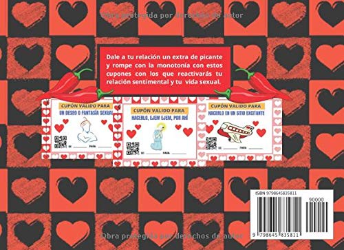 CUPONES DE PAREJA: TALÓN DE VALES SEXUALES EXTRA PICANTES | REGALO ORIGINAL PARA TU PAREJA | HOMBRE O MUJER, PARA ÉL O ELLA | DÍA DE LOS ENAMORADOS, SAN VALENTIN | ANIVERSARIO.