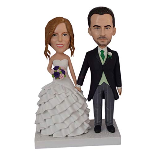 Cute Mini Figurines groupon bobbleheads que se parecen a ti toppers de pastel de bodas silueta esculturas en miniatura regalos personalizados