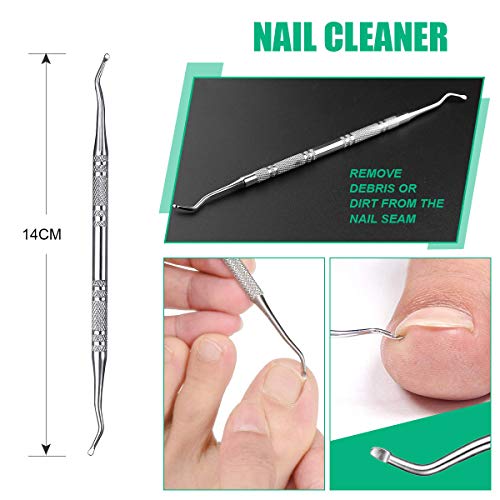 Cutícula Clipper, Kemei Cuticle Nippers 6PCS Profesional Cuticle Remover Kit Nail Clipper Trimmer Cutter para cutícula overgrown / Uñas encarnadas Pedicura y manicura Trimmer Corrector Fixer