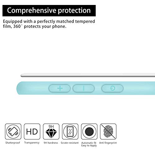 cuzz Funda para Samsung Galaxy S10 Plus+{Protector de Pantalla de Vidrio Templado} Carcasa Silicona Suave Gel Rasguño y Resistente Teléfono Móvil Cover-Azul Claro