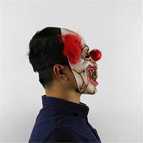 CYQAQ Látex de Halloween Máscara de Payaso asustadizo Horror Espeluznante Divertido Juguete Bromas Prop Bar Fiesta Adorno de Disfraces