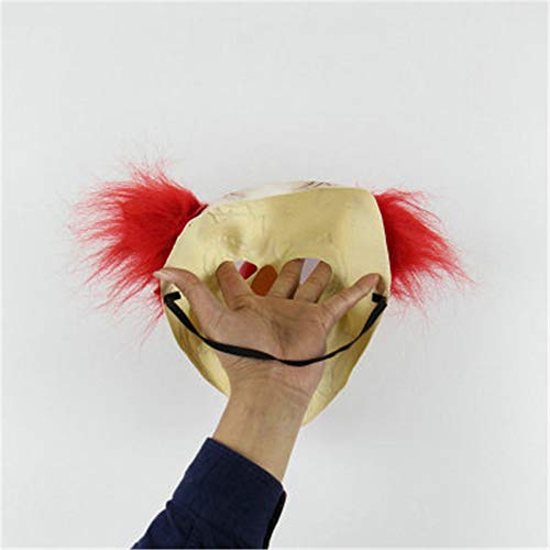 CYQAQ Látex de Halloween Máscara de Payaso asustadizo Horror Espeluznante Divertido Juguete Bromas Prop Bar Fiesta Adorno de Disfraces