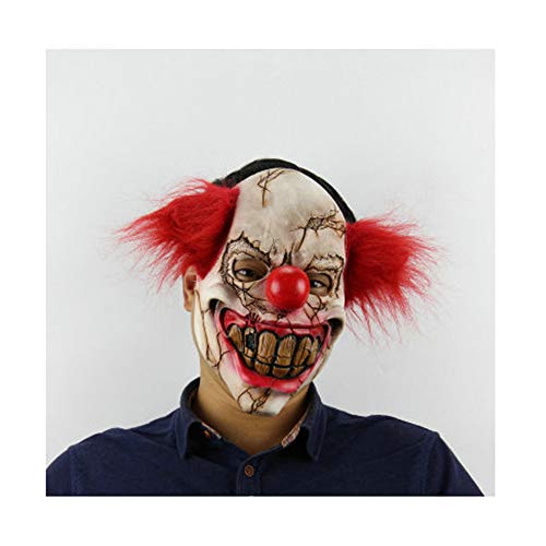 CYQAQ Látex de Halloween Máscara de Payaso asustadizo Horror Espeluznante Divertido Juguete Bromas Prop Bar Fiesta Adorno de Disfraces