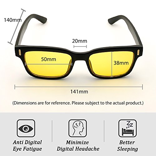 Cyxus Gafas Anti-luz Azul, Gafas Anti Fatiga para PC, Pantallas Electrónicas - Proteja Sus Ojos de la Luz Azul, Modelos de Moda, Clásicos para Negocios, Casual