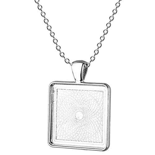 DADATU Hermoso Pueblo Paisaje ilustración Colgante Collar Blanco Nieve Castillo montaña casa Planeta niño Regalo joyería