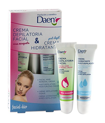 Daen Rosehip Crema facial para depilación y post hidratante, paquete de 2