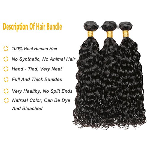 Dai Weier brasileño pelo onda de agua 3 paquetes 8a grado 100 cabello humano Remy virgen pelo natural color negro Venta Viernes 12 14 16 pulgadas