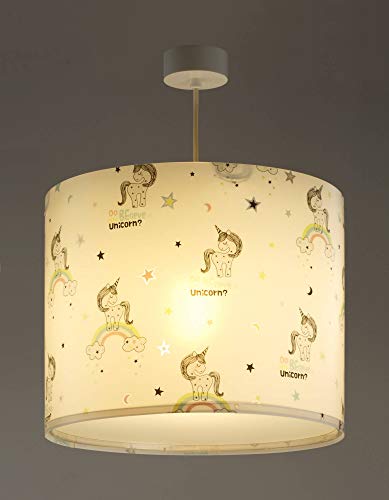 Dalber Lámpara infantil de techo unicornios Unicorns, Multicolor