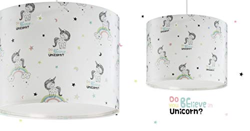 Dalber Lámpara infantil de techo unicornios Unicorns, Multicolor