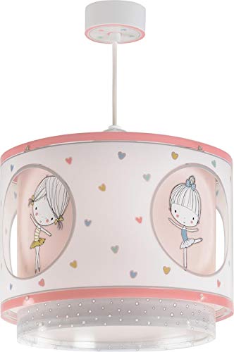 Dalber Sweet Dance Lámpara infantil colgante con diseño bailarina, rosa
