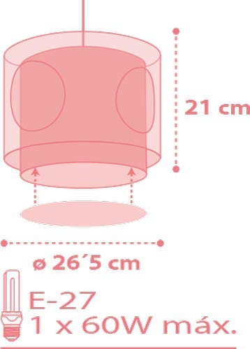 Dalber Sweet Dance Lámpara infantil colgante con diseño bailarina, rosa