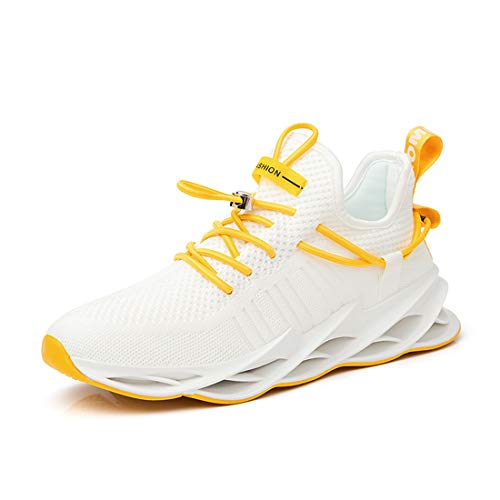 Damyuan Zapatos Deportivos de Malla Tejida con Mosca Zapatos de Senderismo Transpirables de Moda Zapatillas de Deporte Casuales Hombres Zapatillas de Deporte cómodas