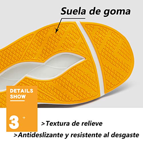 Damyuan Zapatos Deportivos de Malla Tejida con Mosca Zapatos de Senderismo Transpirables de Moda Zapatillas de Deporte Casuales Hombres Zapatillas de Deporte cómodas