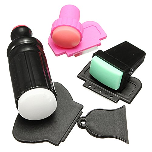 DancingNail 3 Estampador Sellos Nail Art DIY Nail Impresion 3 Plantilla Herramienta accesorio Herramienta/Accesorio para Nail art/Manicura,Plantilla Stamper/ Scraper Nail Art Polish ,Manicura Arte Uña